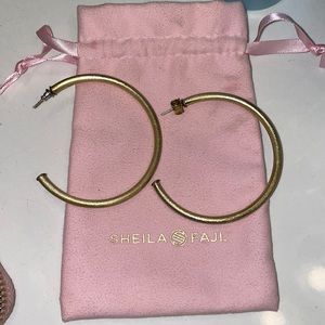 Sheila Fajl Everybody’s Favorite Large 2.5” Brushed Gold Hoop